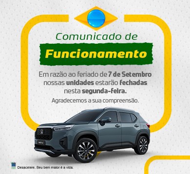Aviso sobre o funcionamento no feriado